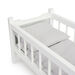 Role Play Doll Wooden White Cot Bed  hi\-res