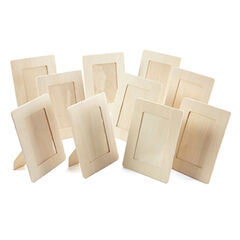 Decorate Your Own Wooden Craft Photo Frames 12pk  hi-res