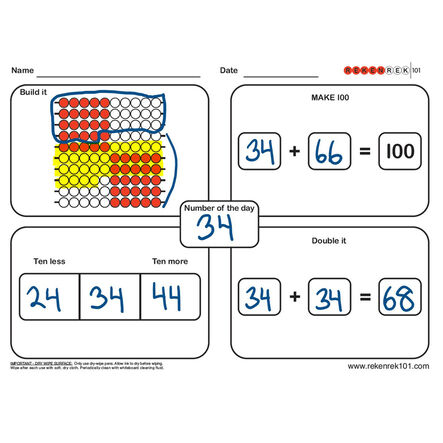 Rekenrek Practice Charts Late Number Sense Bundle  hi\-res