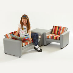 Stripe Children's Corner Sofa Set  hi-res