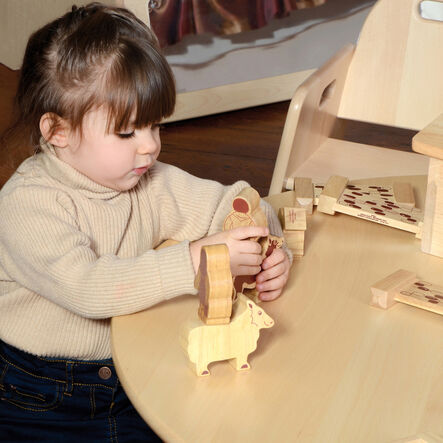 Natural Wooden Barn and Farm Set  hi\-res