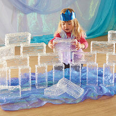 TTS Glacier Effect Clear Plastic Ice Bricks  hi-res