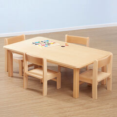 Beech Veneer Rectangular Classroom Tables  hi-res