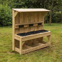 Outdoor Wooden Sink Station  hi-res