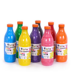 Baby Gouache Washable Ready Mixed Paint 1l x 8pk  hi-res