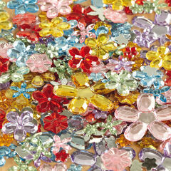 Assorted Sparkling Flower Jewels 300pk  hi-res