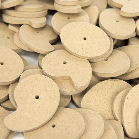 Assorted Wooden Cams 4mm Hole 90pk  hi\-res