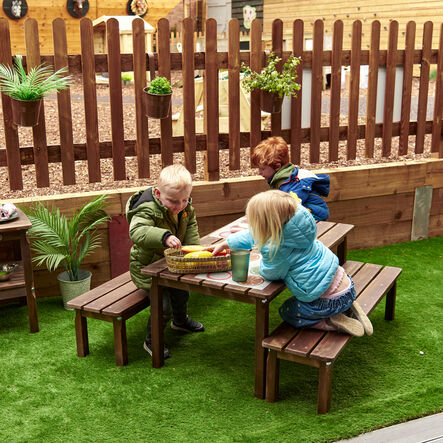 Modern Living Outdoor Table with Benches Set  hi\-res