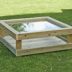 Outdoor Wooden Toddler Table with Acrylic Marking Surface  hi-res
