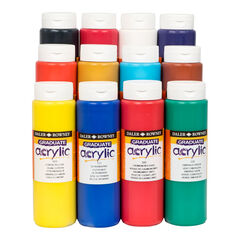Daler-Rowney Non-Spill Top Acrylic Paints 500ml 12pk  hi-res