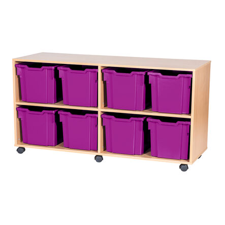 Mobile Quad Tray Storage Unit 8 Jumbo  hi\-res