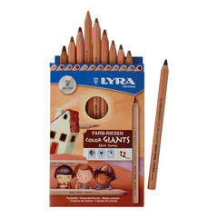 Lyra Skin Tone Jumbo Colouring Pencils Assorted 12pk  hi-res