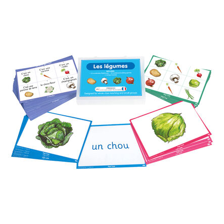 TTS French Vegetables Vocabulary Builder Activity Cards  hi\-res