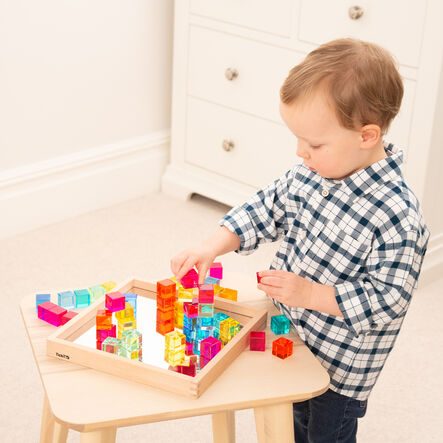 Construction Set Acrylic Gems and Mirror Tray  hi\-res
