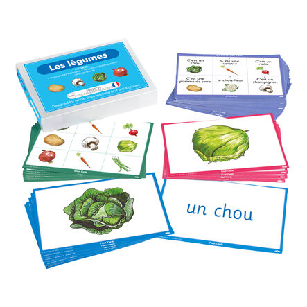 TTS French Vegetables Vocabulary Builder Activity Cards  hi\-res