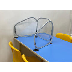 TTS Social Distancing 3 Sided Desk Partitions 5pk  hi-res