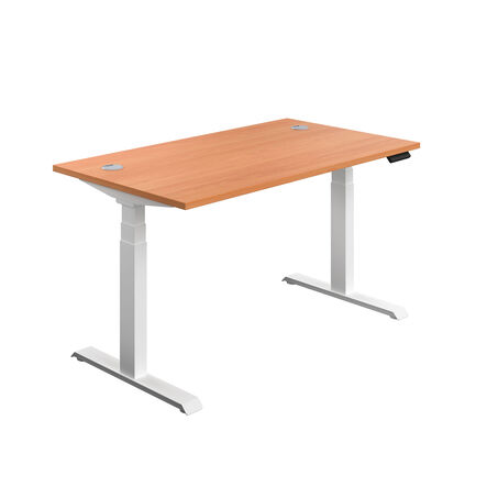 Height Adjustable Desk Beech  hi\-res