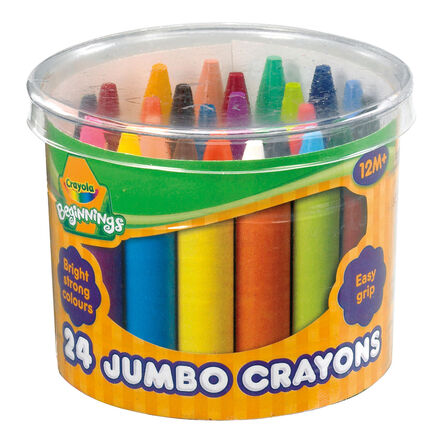 Crayola Beginnings Jumbo Crayons Assorted 24pk  hi\-res