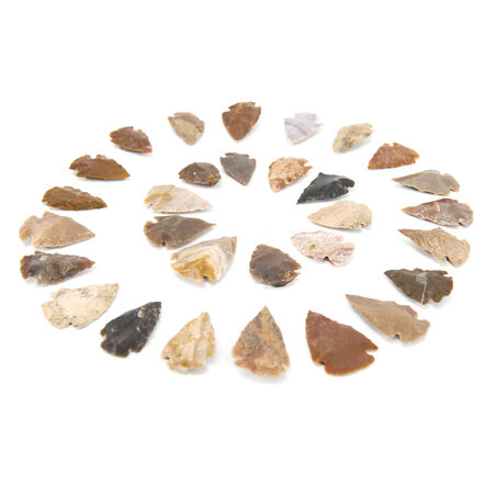 Stone Age Flint Arrowheads 30pk  hi\-res