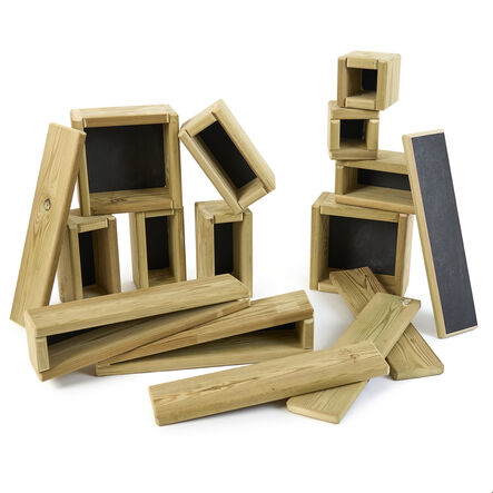 TTS Chalkboard Hollow Assorted Shape Blocks 16pk  hi\-res