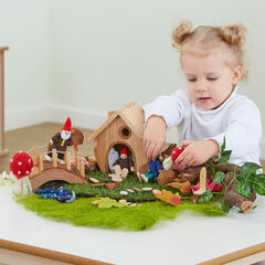 TTS Small World Mini Wooden Fairy Cottages  hi-res