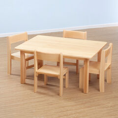 Solid Beech Rectangular Table L960mm & Chairs  hi-res
