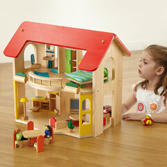 Small World Wooden Dollhouse & Furniture  hi-res