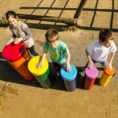 Outdoor Rainbow Samba Drums 5pk  hi-res